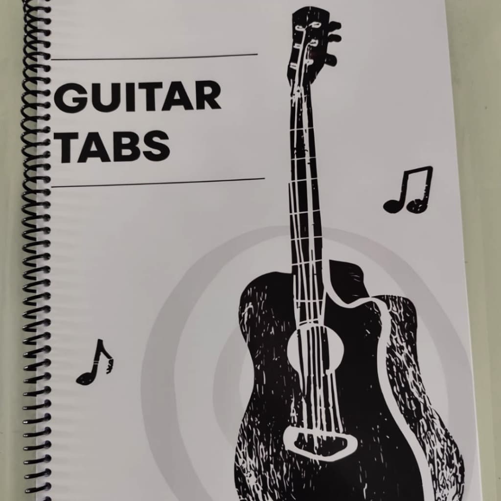 Caderno de Musica para Violão e Guitarra Pauta Musical e Diagrama de Acordes 50 Folhas para Estudo
