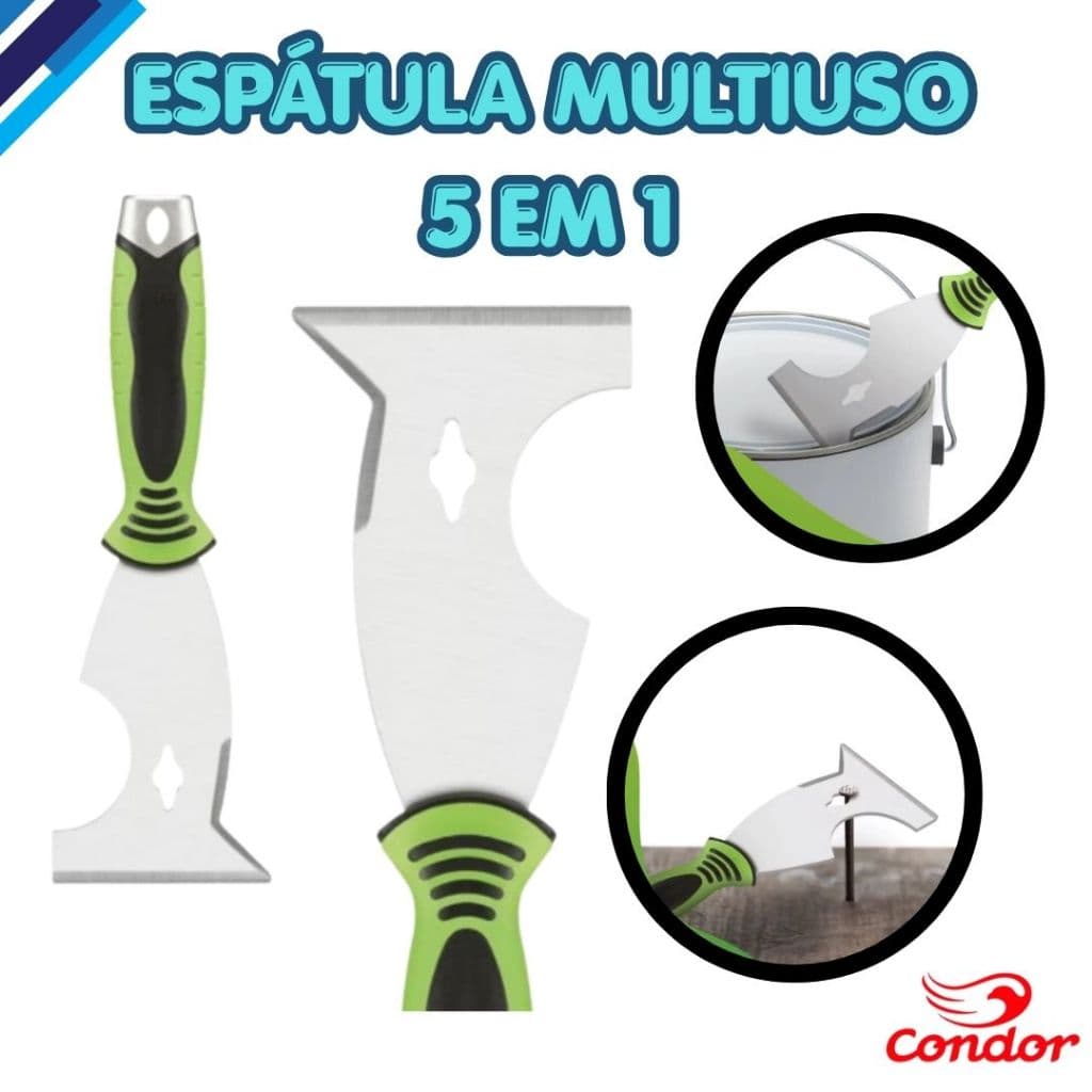 Espátula Multiuso Condor Aço Inox Profissional – Pintura, Rejunte e Construção