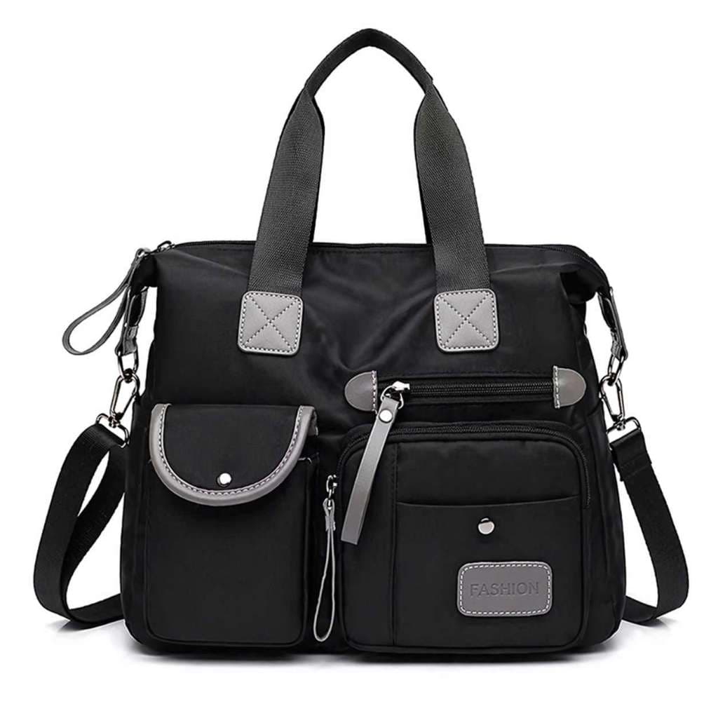 Bolsa Feminina Oxford Nylon Grande Capacidade À Prova DÁgua Multi Compartimentos Ombro Transversal Viagem Faculdade