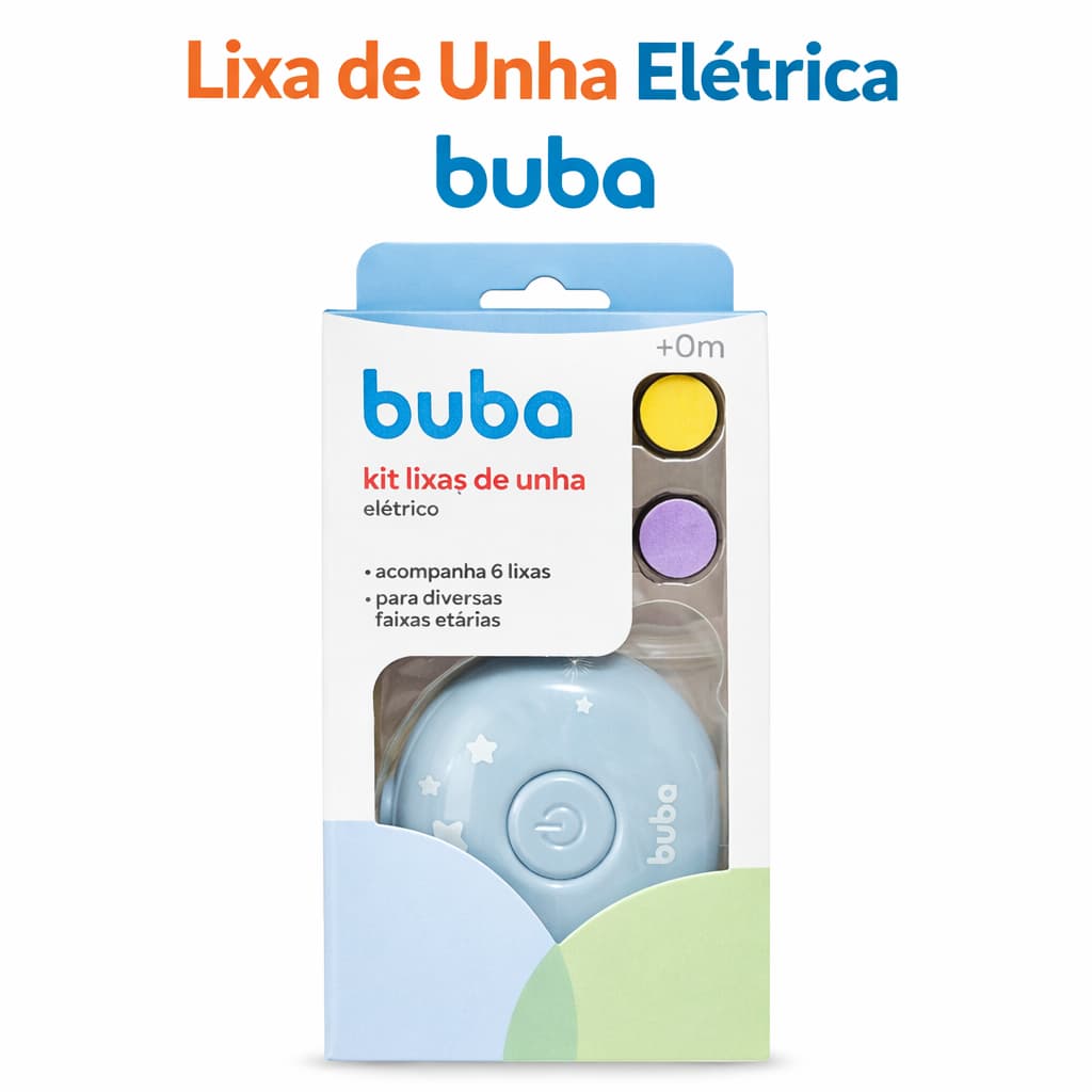 Lixa de Unha Elétrica para Bebê Buba Infantil Portátil