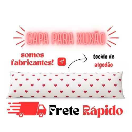 FRONHA LUXO 1,20 CM X 0.40 CM CAPA PARA TRAVESSEIRO DE CORPO XUXÃO 180 FIOS ALGODAO COM ZIPER