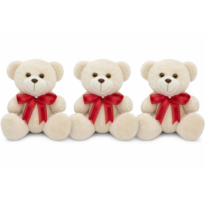 Combo 3 Urso De Pelucia 15cm  Decoração de Nichos Festa Chá de Bebê Chá Revelação Dia dos Namorados
