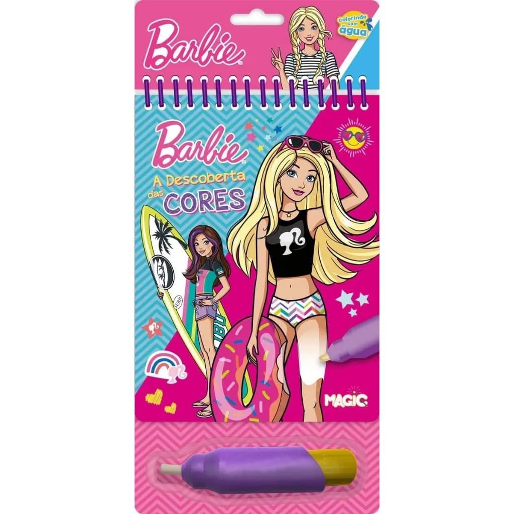 Livro Infantil Aquabook para Banho Barbie - A Descoberta Das Cores