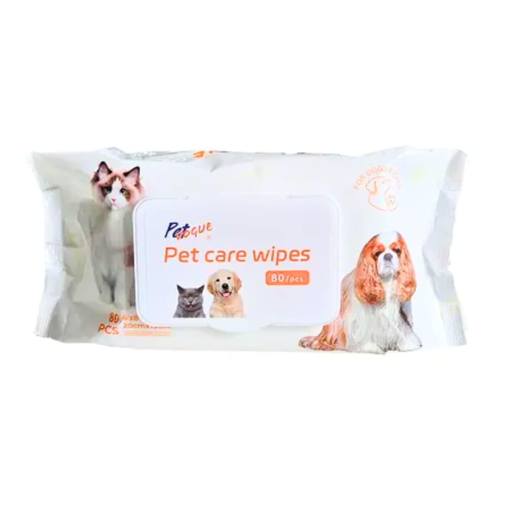 Lenço Umedecido para Pets Cães e Gatos com 80 Unidades