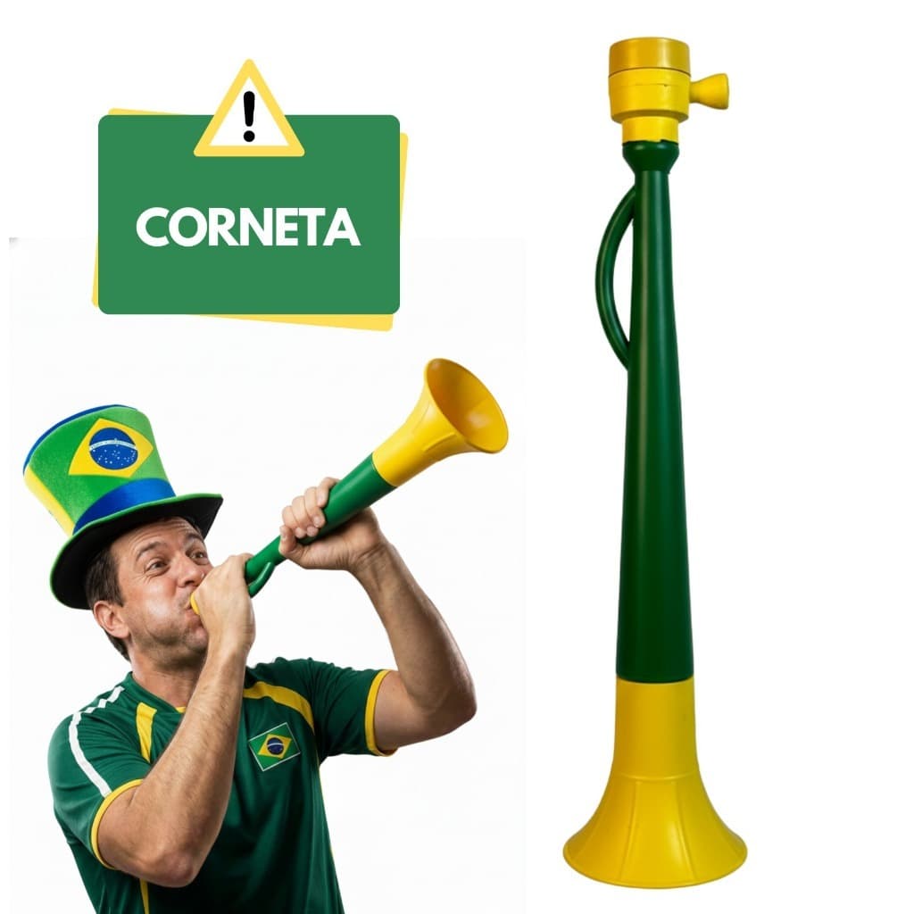 Corneta Buzina 40 cm Copa do Mundo Brasil