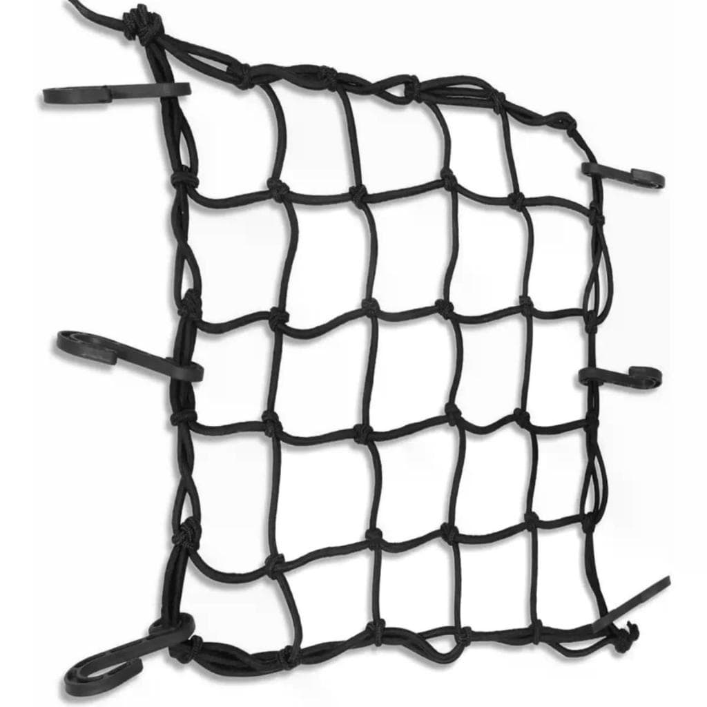 Rede Elástica Aranha Redinha Moto Capacete Preta 35x35