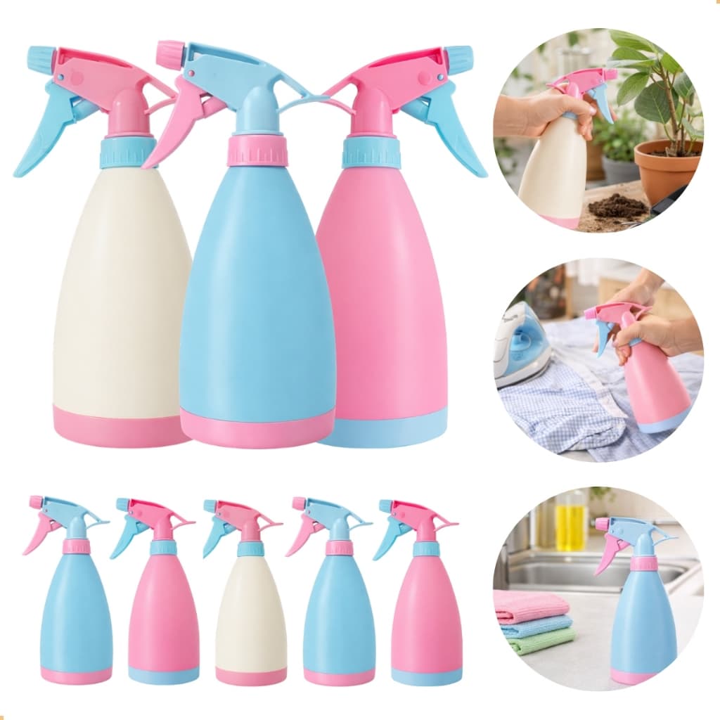Borrifador Spray Pulverizador Manual Gatilho Frasco 500ml Plástico Multifuncional
