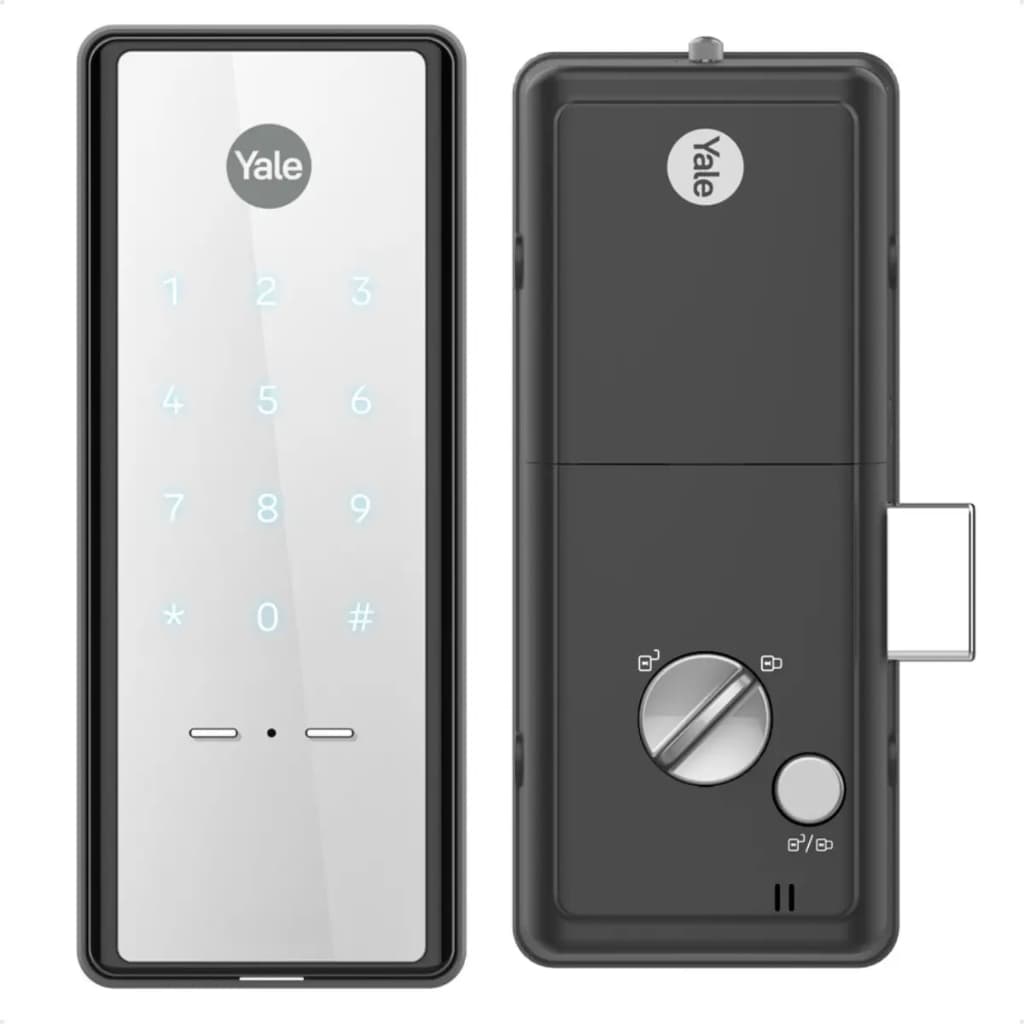 Fechadura Digital Yale Reflecta Sobrepor Espelhada Senha IP55 Externa Resistente Chuva Sol