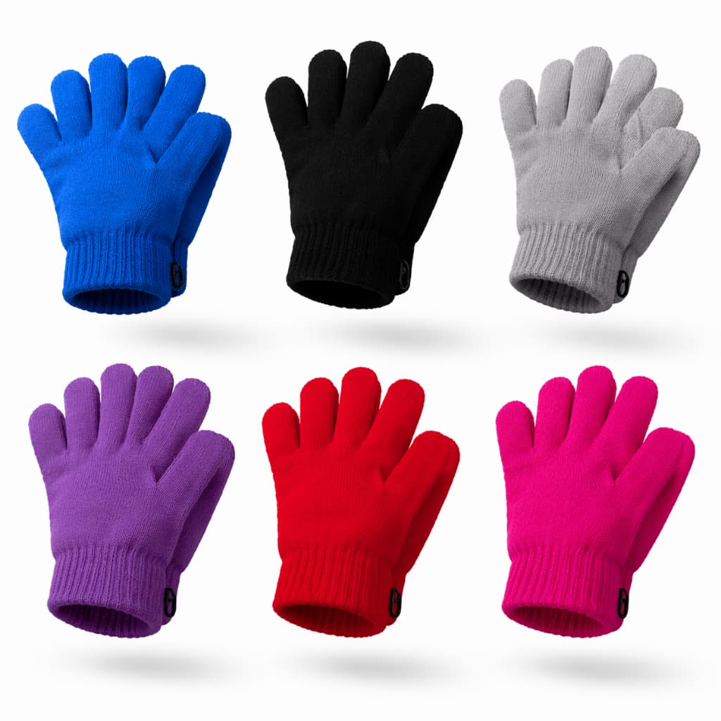 Kit Luva Infantil Menina Menino Inverno Frio Quentinha Confortável Algodão