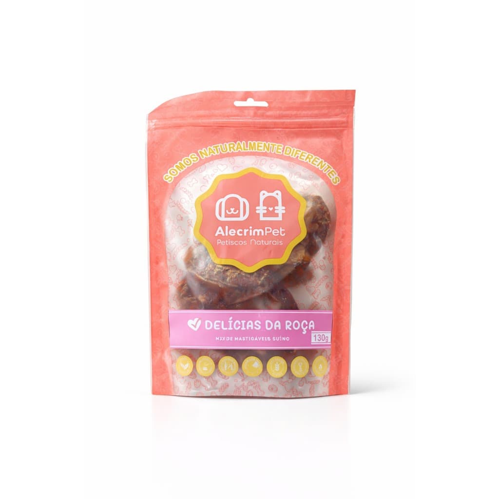 Mordedor Natural Delícias Da Roça Mix Suíno - Alecrim Pet Para Pets 100% Natural