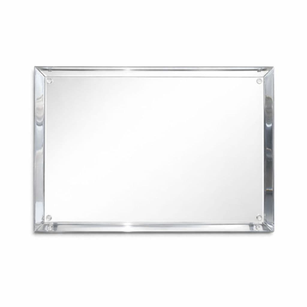 Bandeja Chanfrada Decoração Banheiro Maquiagem Acrílico Transparente Multiuso Enfeite 20mm