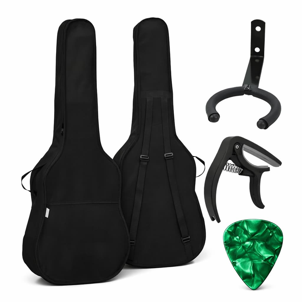 Kit Capa Bag Violão + Capotraste + Suporte de Parede + Palheta