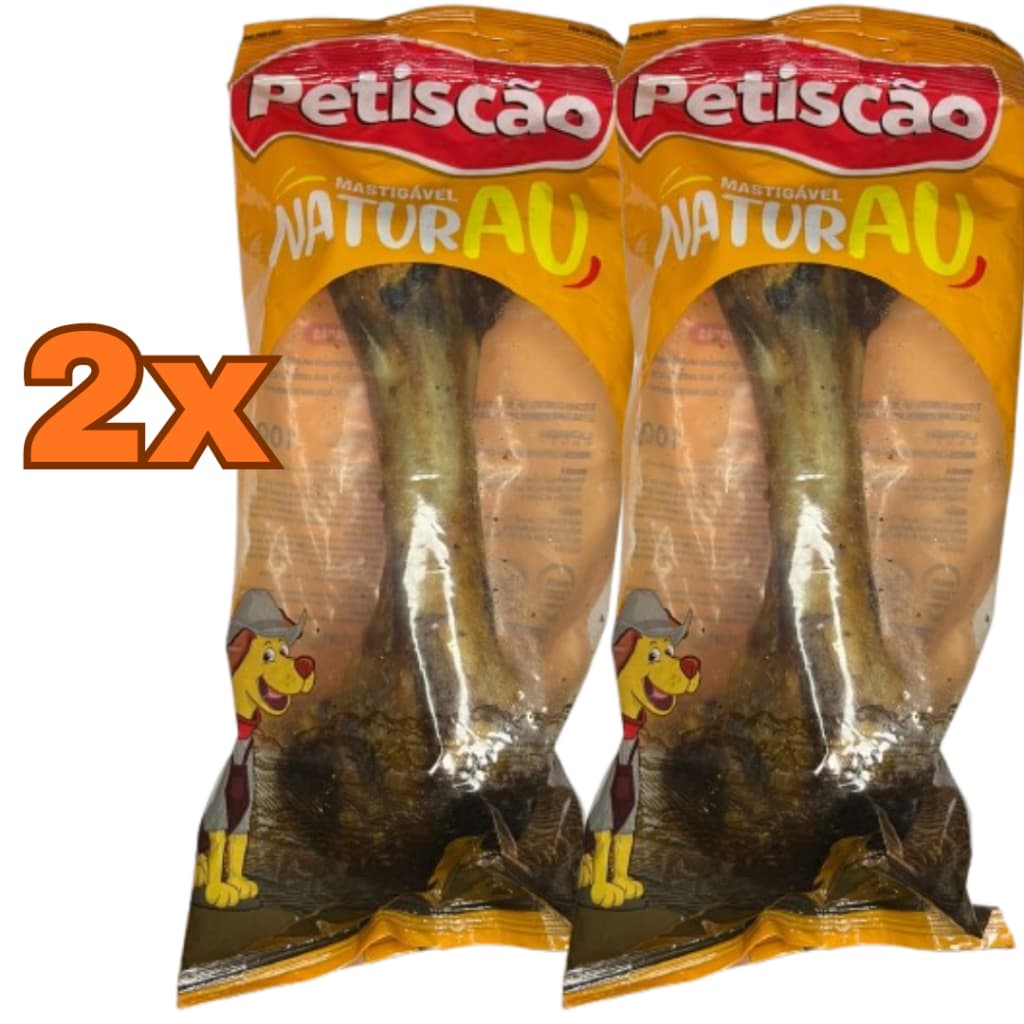 Kit 2 Ossos para Cães Fêmur Suíno Petiscão - Osso para Cachorro