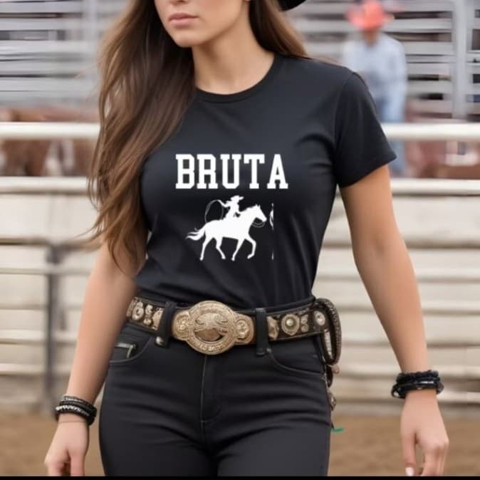 Camiseta Feminina Camisa Vaquejada Country Rodeio Barretos Blusa Tshirt Cowgirl Algodão