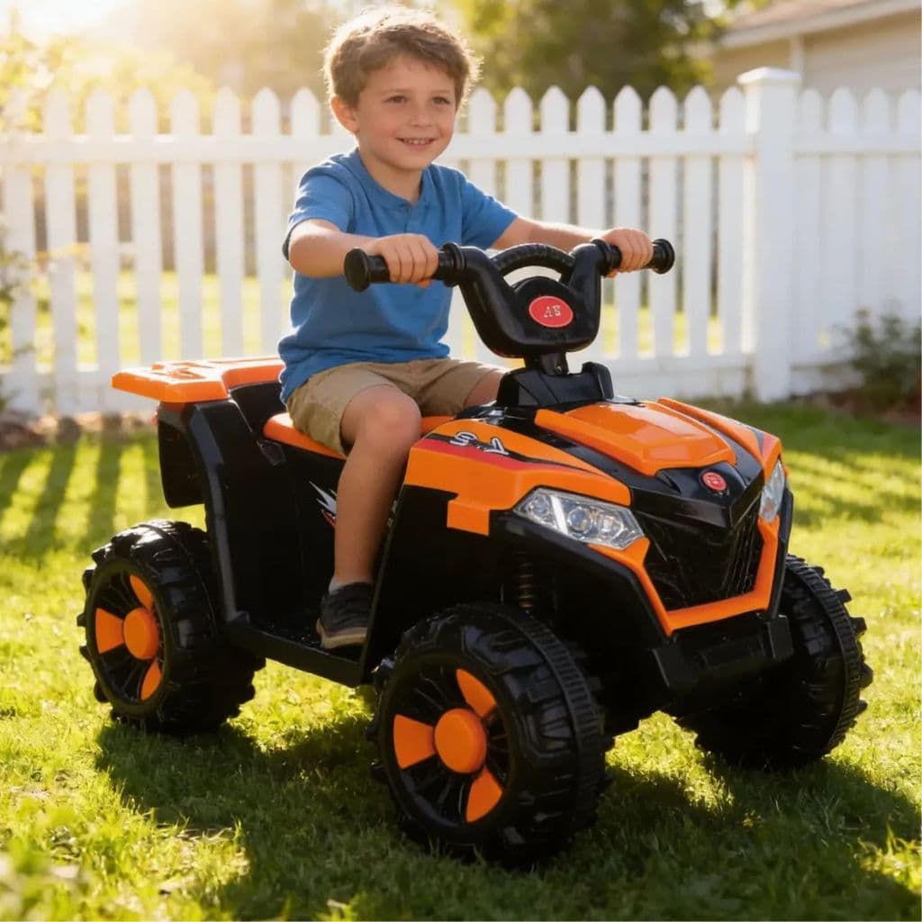 Mini Quadriciclo Infantil Elétrico Bateria Recarregável 6v Suporta Até 30kg Crianças Faróis Led 2 Marchas Frente E Ré
