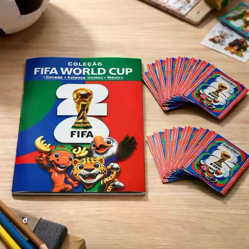 ÁLBUM COPA DO MUNDO 2026 FIFA WORLD CUP álbum + figurinhas alto colante Diversão garantida