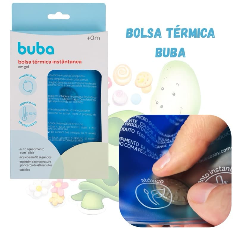 Bolsa para cólica de bebê térmica instantânea em gel reutilizável auto aquecimento