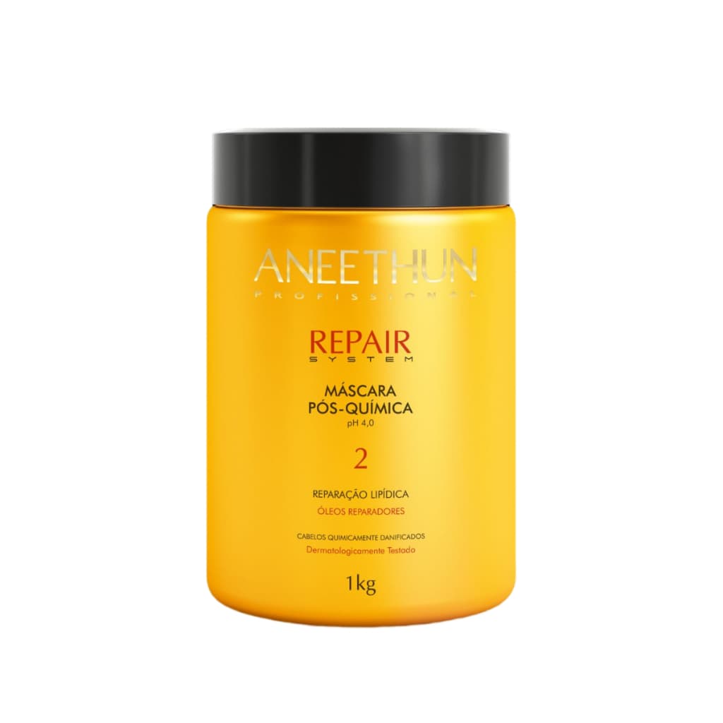 Máscara Aneethun Pós-Química Repair System Hidratação Máxima e Nutrição Intensiva 1Kg