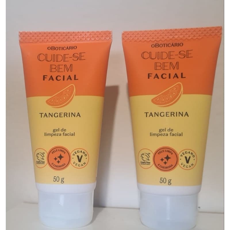 COMBO PRESENTE cuide-se bem  OBOTICÁRIO 2 UNIDADES GEL FACIAL TANGERINA 50ML MINI