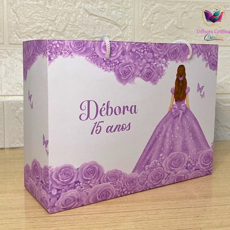 SACOLINHA 15 ANOS Personalizada | Sacolinha | Lembrancinha | Sacola de Aniversário | Aniversario 15 anos | Debutante