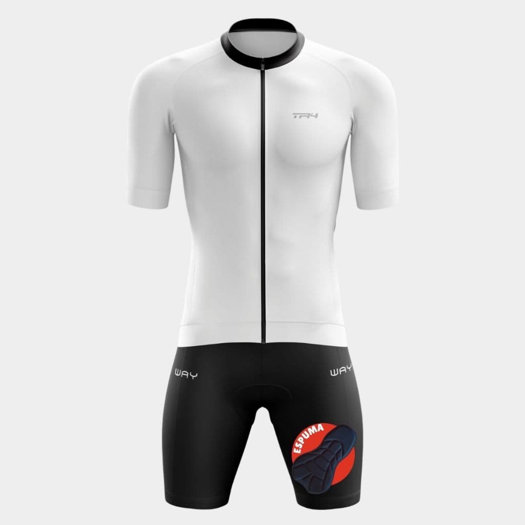 Conjunto Masculino Premium Camisa Zíper Total Bermuda Espuma Elite MTB Bike Pedal Pedalar