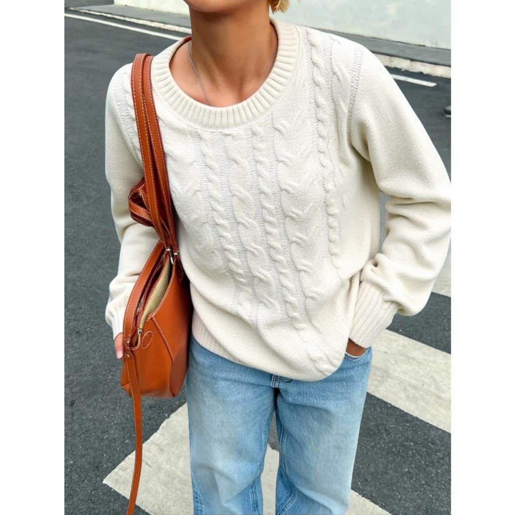 Blusa Manga Longa Feminina Grosso Estampada Lisa Feriado Férias Escritório Diário Outuno Inverno
