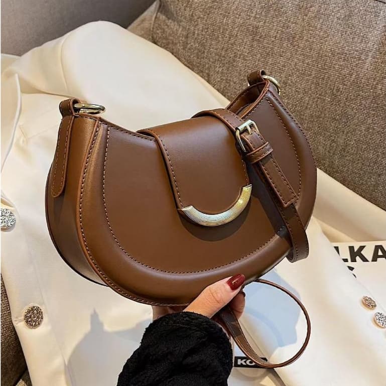 Bolsa Hobo Feminina com Alça Removível, Bolsa Transversal Elegante para Uso Diário(1006)