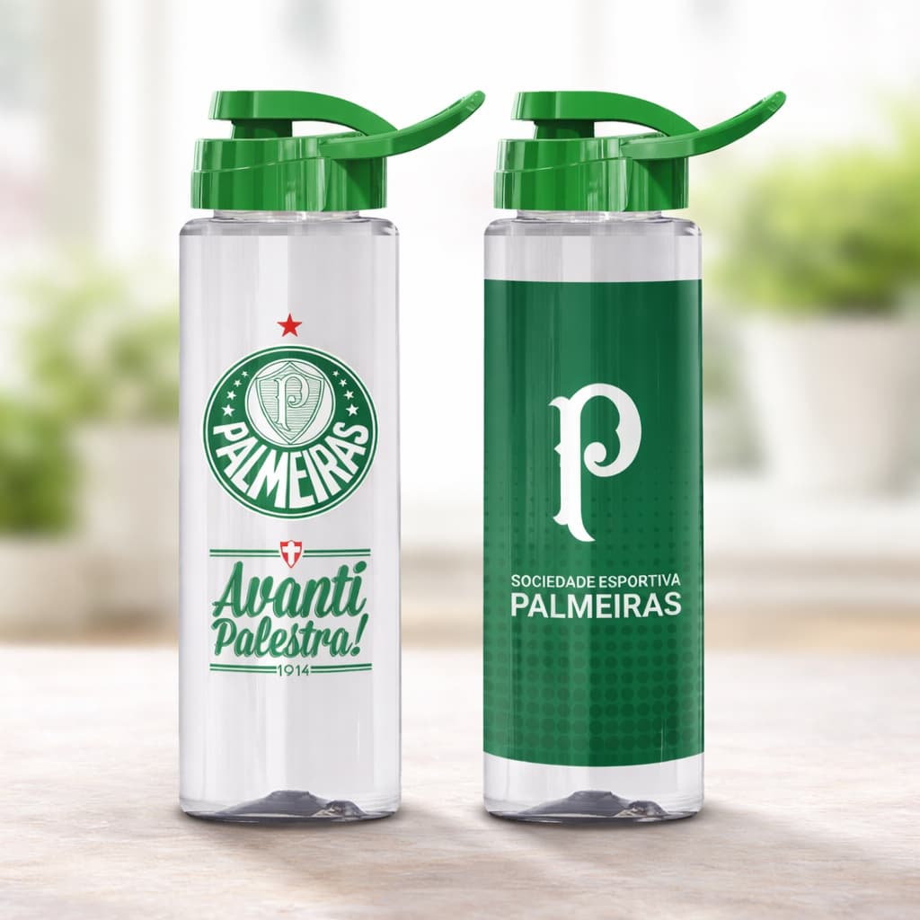 Garrafa de Água Squeeze do Palmeiras 750mL Licenciado Presente Palmeirense