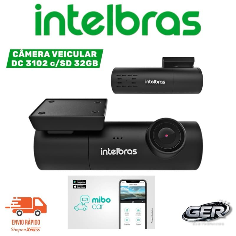 Câmera Veicular Full HD Smart DC 3102 com cartao de memoria 32 GB