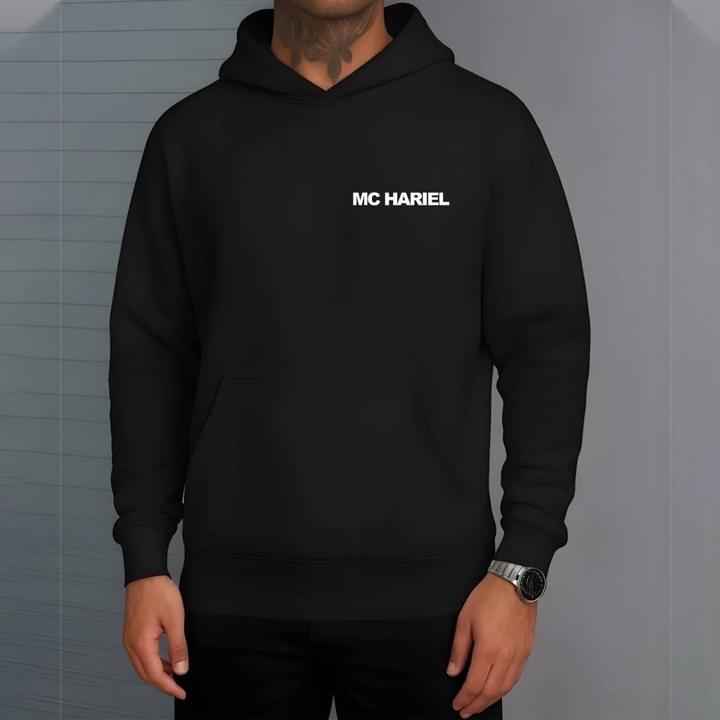 Moletom MC Hariel Haridade Blusa de Frio Canguru Unissex Funk Consciente Peluciado Algodão Premium Duo-Street