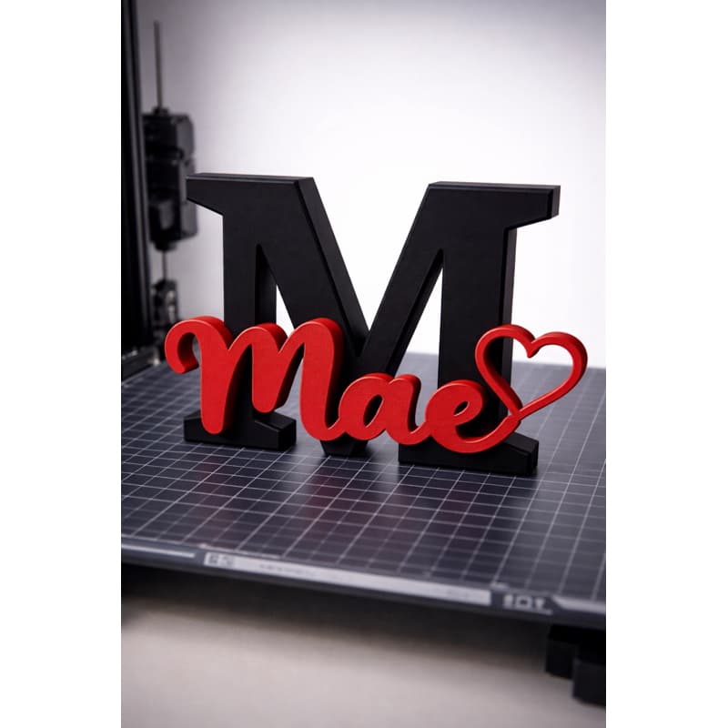 Letreiro 3D Decorativo “Mãe” com Coração – Presente Personalizado Dia das Mães