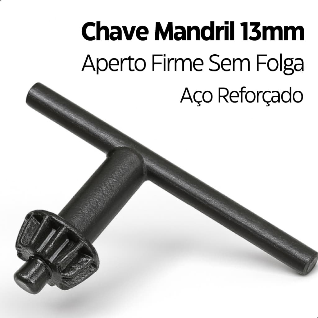Chave de Aperto Mandril 13mm para Furadeira Bosch Makita Sem Folga