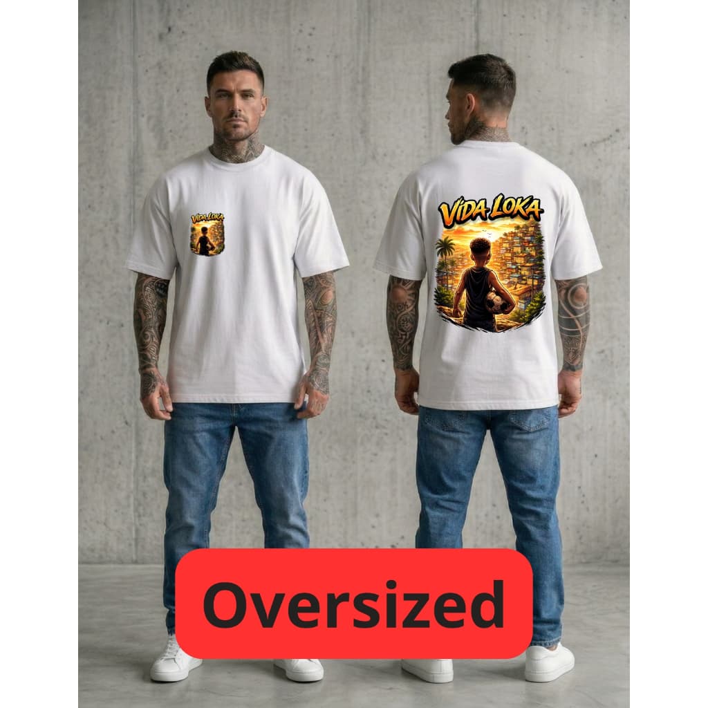 CAMISETA OVERSIZED ESTILO FAVELA MASCULINA UNISSEX ESTAMPADA STREETWEAR MODA URBANA