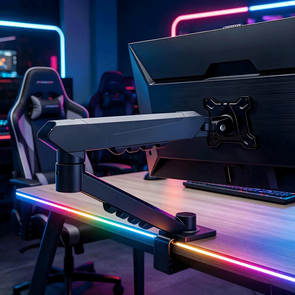 🖥️ Suporte para Monitor Ajustável 🎮 | Suporta até 10kg, Rotação 360°, Compatível 17-32 Polegadas -U5