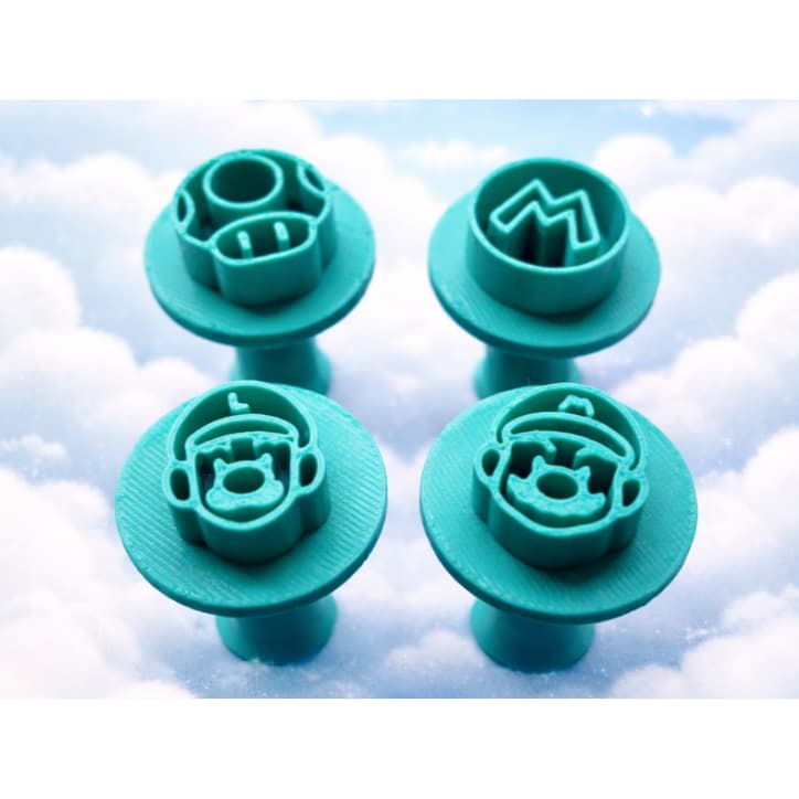 Kit 4 Carimbos para Brigadeiros e Docinhos - Tema: Mário
