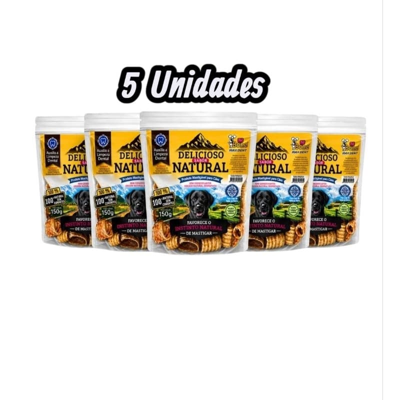 Traquéia Bovina Alimento Natural para Cães morder Pró Bone 750g