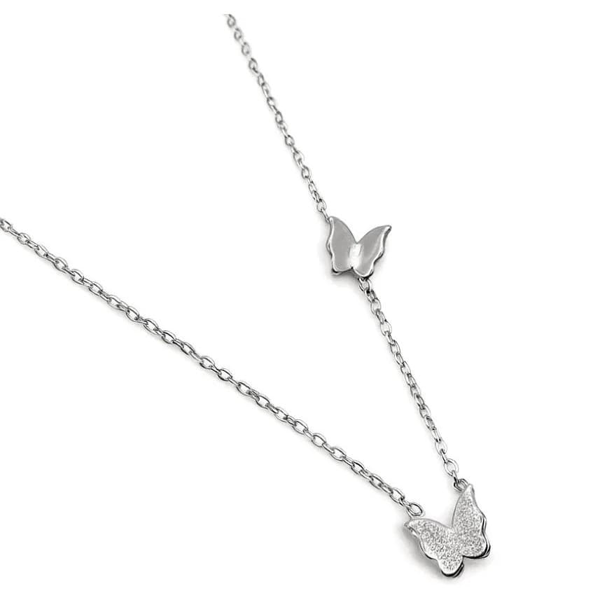 ✨ COLAR DUPLO BORBOLETA EM AÇO INOXIDÁVEL ✨