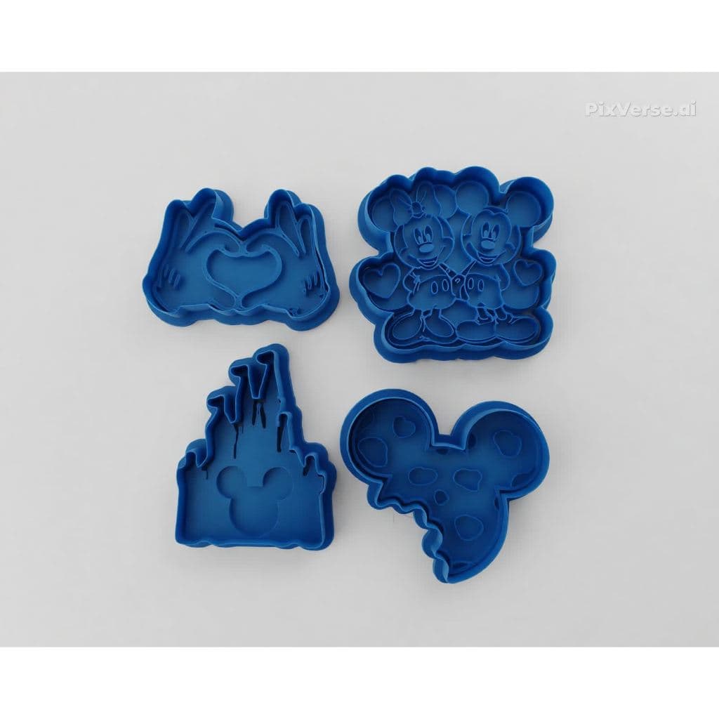Kit 4 Cortador Marcador Disney Mickey Minie Pasta Americana