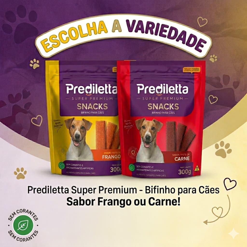 Prediletta Bifinho Petisco Super Premium para Cães 300gr - Escolha o Sabor