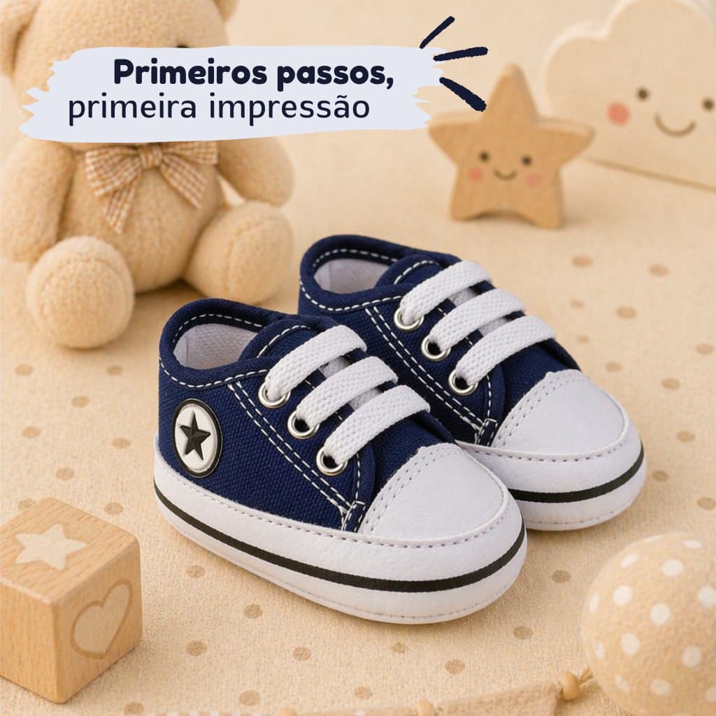 Tênis Infantil Menino Marinho Lona – Leve, Confortável