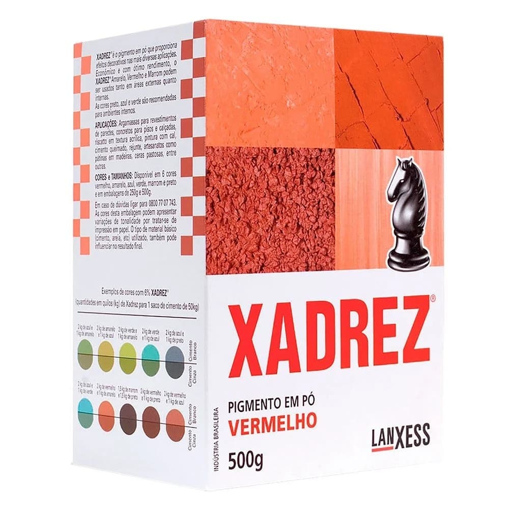 PIGMENTO EM PO XADREZ VERMELHO 500G