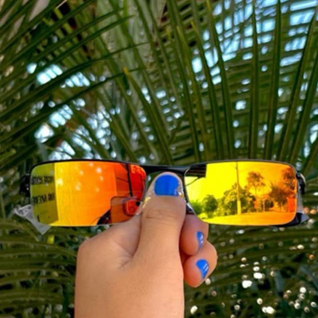 Óculos de Sol Quadradinho lupa Proteção Uv400 Varias Cores
