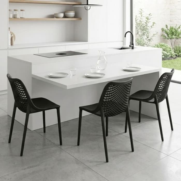 Kit 3 Cadeira Suitis Preto Ideal Para Sala de Jantar Área Gourmet Sofisticada  o Toque de Classe