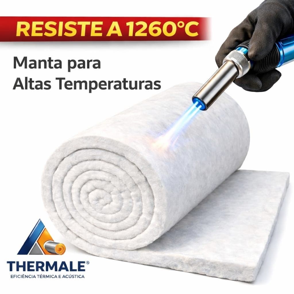 Manta Cerâmica 300x610x25mm - 1260ºC - Altas Temperaturas.