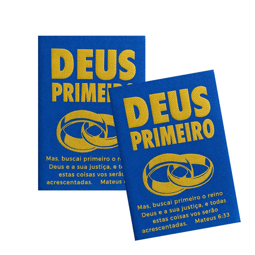 Saquitel TNT - Buscai Primeiro Mateus 6:33 - 16x13cm Bordado Overloque