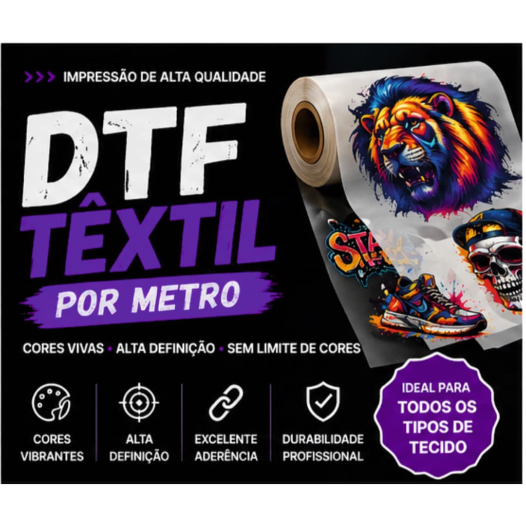 Impressão DTF textil - termocolante Patch por metro