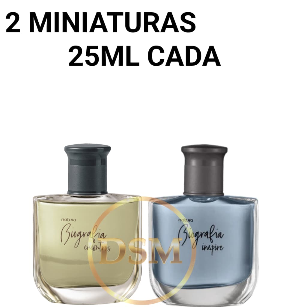Natura Biografia Encontro + Inspire Miniaturas Masculino 25ml Cada (ORIGINAL E LACRADO)