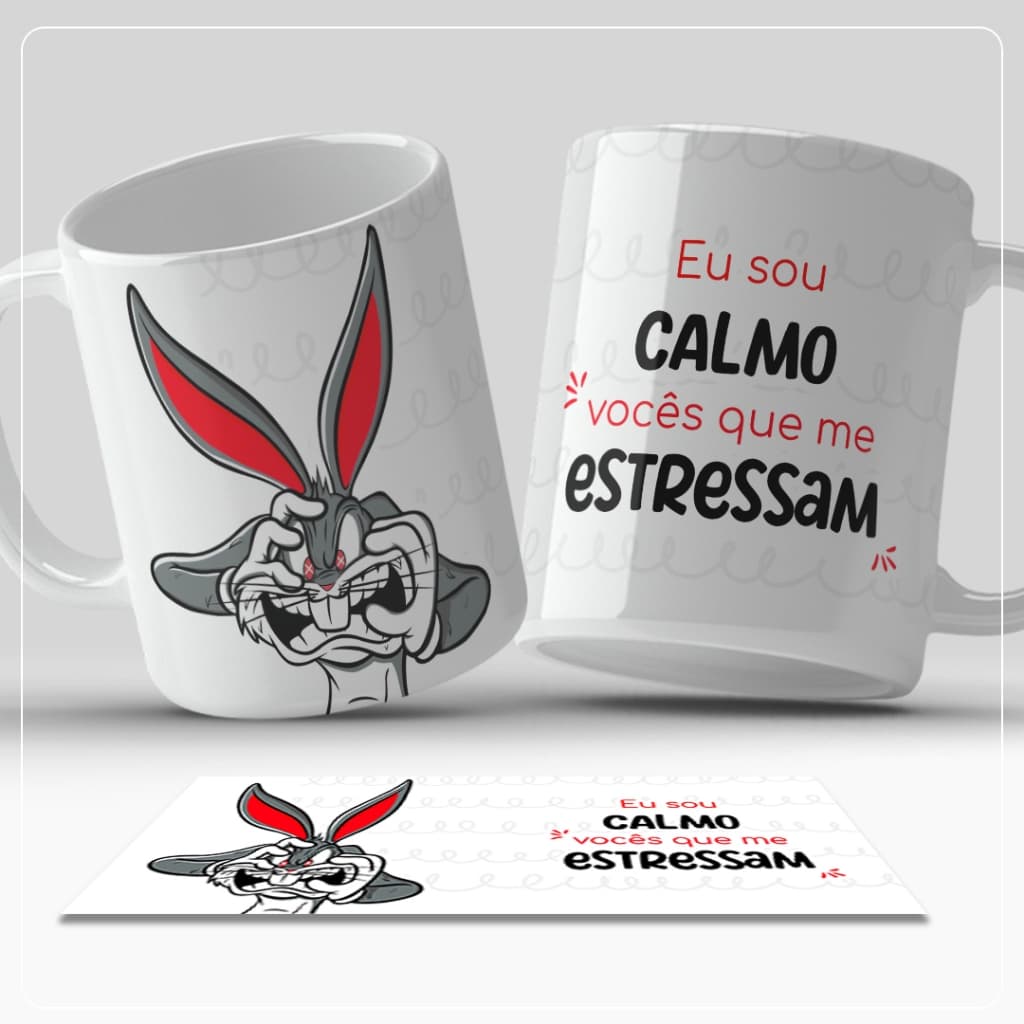 Caneca engraçada eu sou calmo vocês que me estressam envio imediato presente criativo