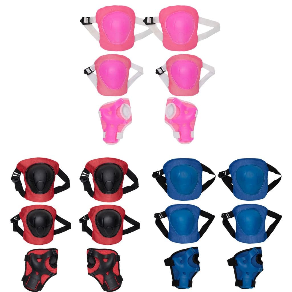 Kit Proteção Infantil 6 Peças Joelheira Cotoveleira Luvas Bicicleta Patinete Skate Patins Original
