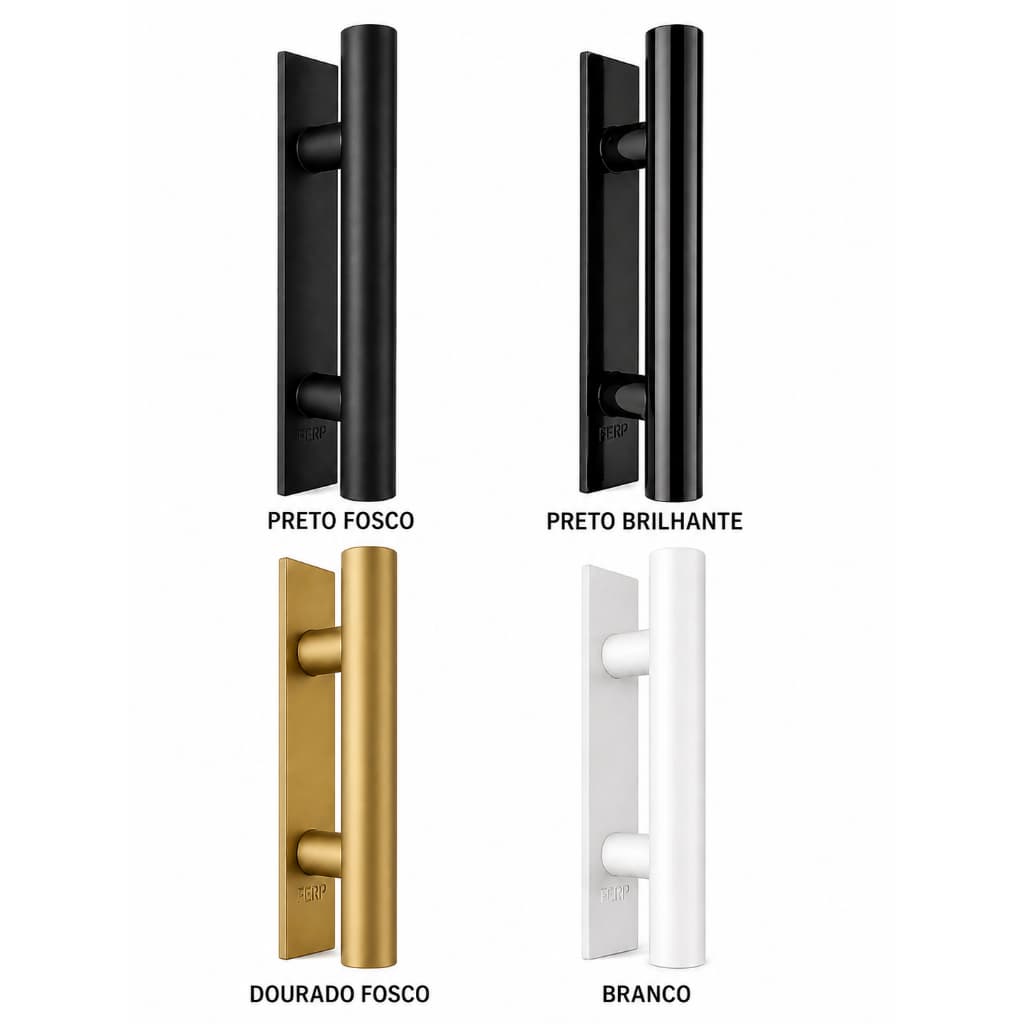 Puxador Sem Perfurar Para Portas / Medida 22cm /Prático e Moderno Auto Adesivo/ Tampa Furos